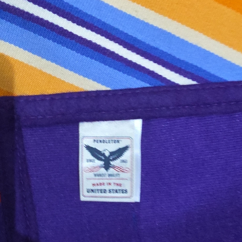 Pendleton Multicolor Striped Wool Blanket - Picture 3 of 4